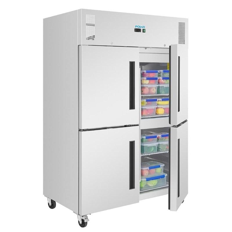 Double armoire réfrigérée positive GN 4 portillons série G 1200L PG053 Polar_4