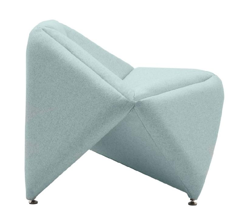 Fauteuil en tissu Fold- Softline - Feld Bleu clair_4