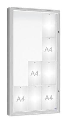Vitrine extérieure coins arrondis - simple ou double face - 9 à 30 A4 - Plexi chocs ou Verre sécurisé_4