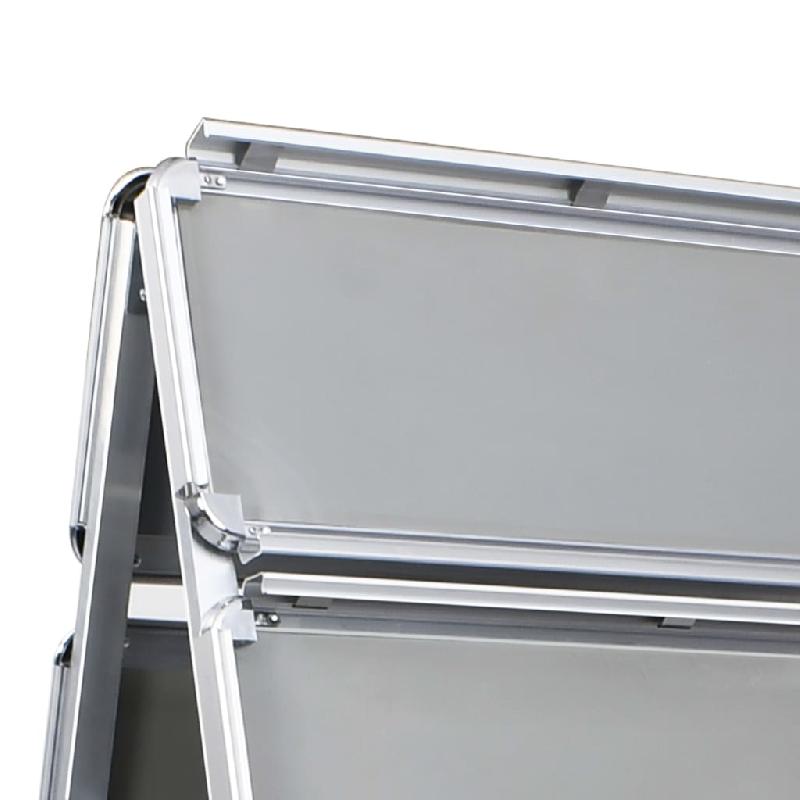 Vidaxl support d'affiche a1 avec en-tête pour clients aluminium 51202_4