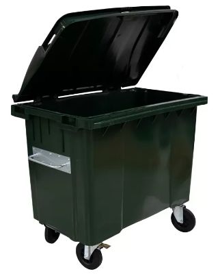 Chariot à déchet - Soco'or - Volume 1100L - Polyéthylène HDPE, 4 roues avec freins rotatifs, résistant aux UV et aux chocs_4