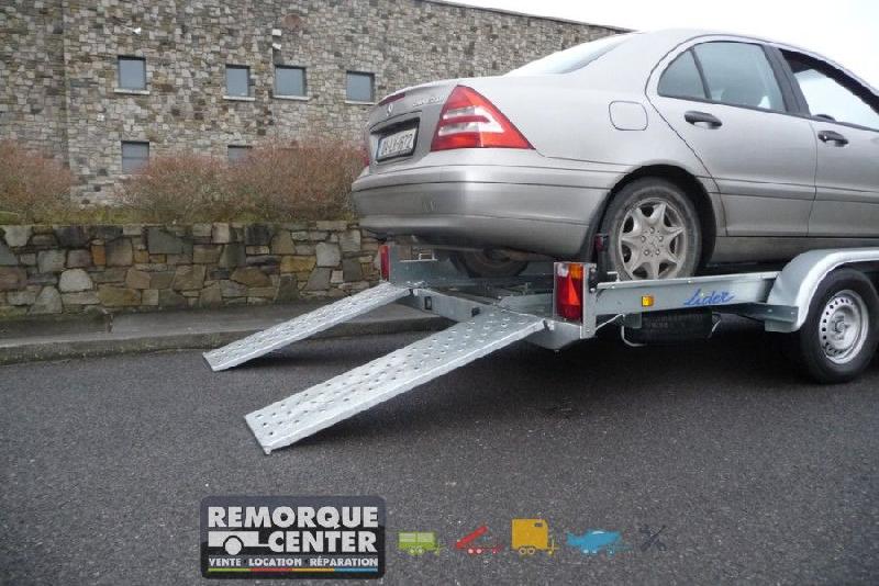 Porte voiture LIDER avec grandes rampes - 2 essieux - PTAC : 2500 kg - 394 x 190 cm - Reference - BORO_INDIANNA2_4