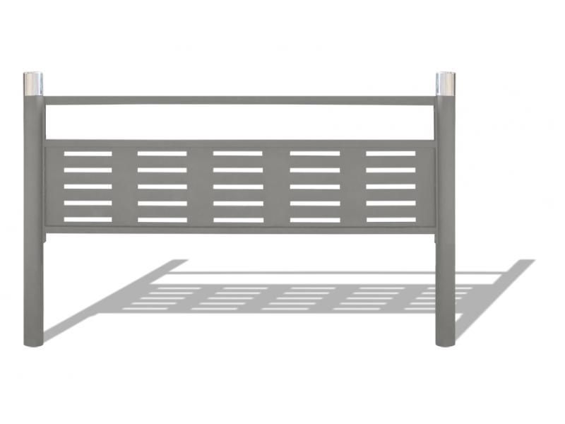 Barrière urbaine Bar3700 Urban'NT - en acier avec potelets et main courante en fer plat_4