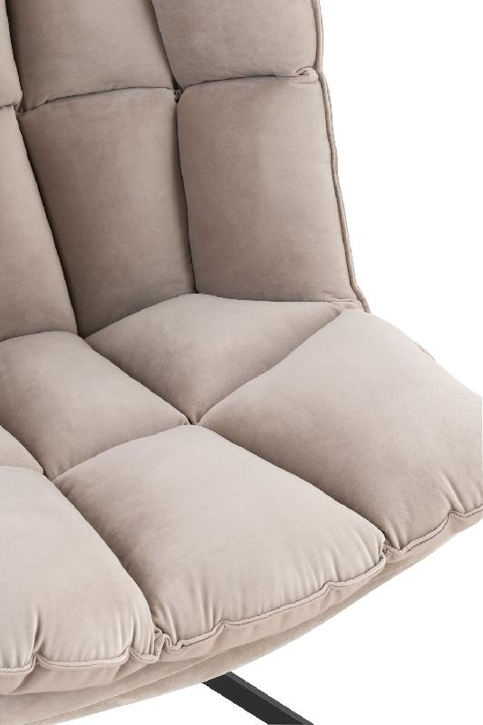 Fauteuil relax pivotant Pietra - tissu gris clair - design contemporain et confortable_4