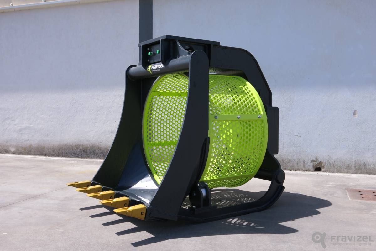 Godet cribleur rotatif Fravizel - poids de 1300 à 2000 kg - Réf. 20_4