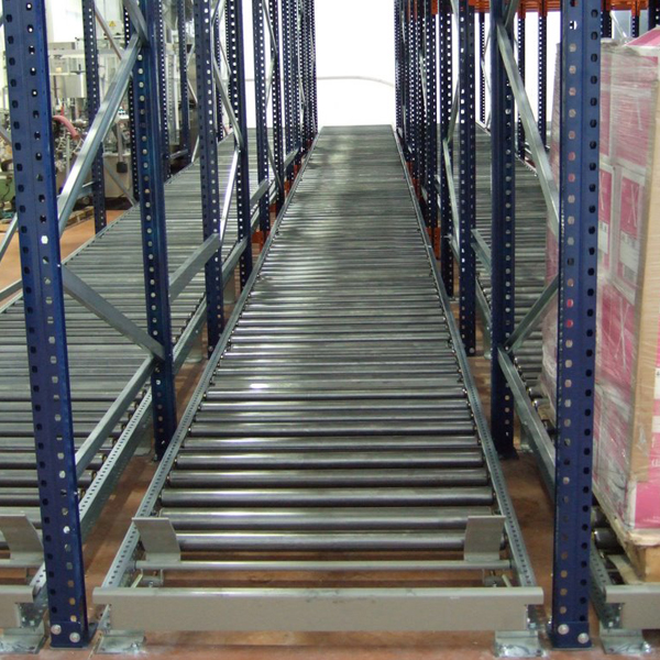 Rayonnage dynamique pour palettes idéale à l'aménagement de stock tampon, des zones d'expédition et de préparation de commandes_4