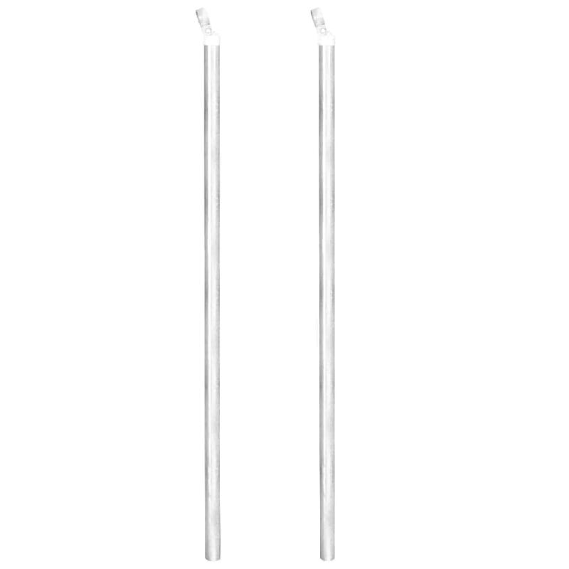 Vidaxl clôture à mailles losangées et poteaux acier galvanisé 15x1 m 141503_4