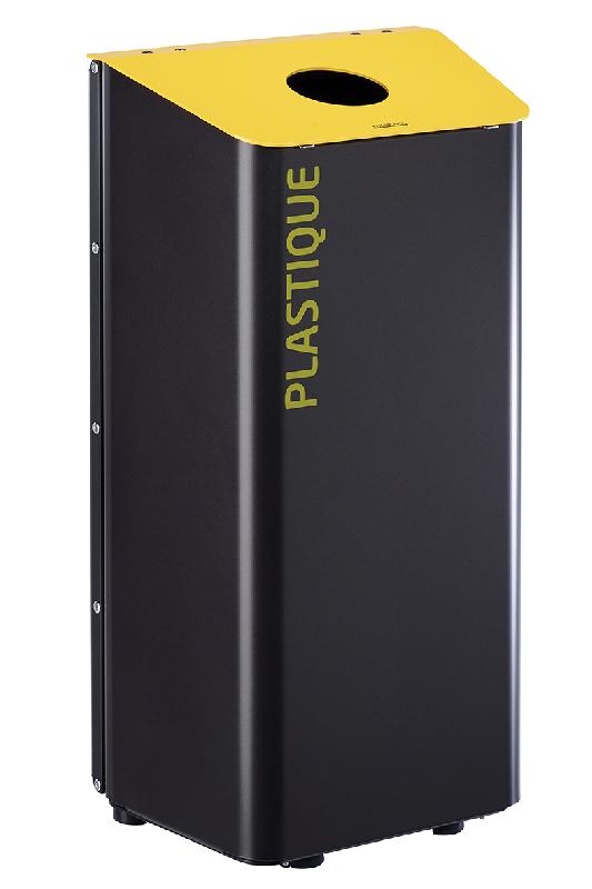 KOLOTRI Corbeille de tri sélectif à poser ou fixer 80L - Fabrication française - Aluminium poudré anti-UV_4