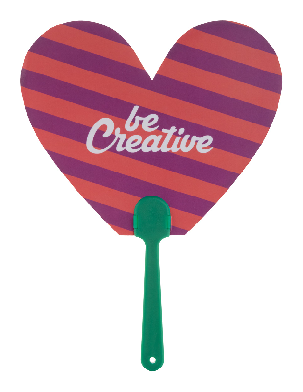 Éventail sur-mesure - poignée en plastique et papier stratifié - impression logo recto-verso_4