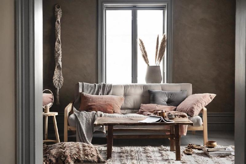 Canapé convertible futon GRAB - Pin naturel - Coloris miel - Couchage 130 x 190 cm - Style scandinave_4