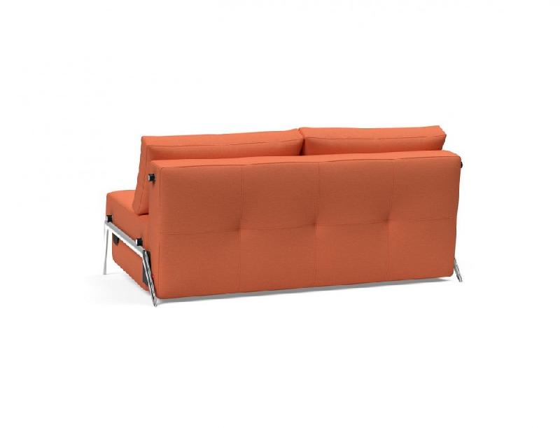 Canapé design convertible INNOVATION LIVING Cubed 02 Alu 200x160 cm - Tissu Argus Rust_4