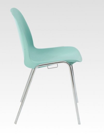 Lot de 4 chaises empilables en polypropylène - Piètement chromé - Référence 8490 CP S_4