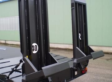 Roues routières 445/45R19,5 sur remorque porte engin RP24