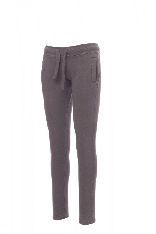 Pantalon femme - Sweat élastique avec cordon et finitions vintage - COLLEGE LADY - 000384-0020 - Payper_4