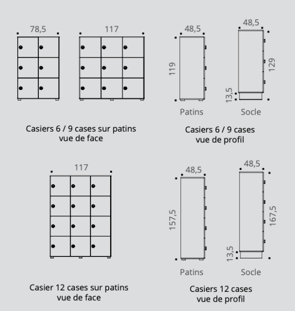Casiers de rangement individuel - Eko - Buronomic_4