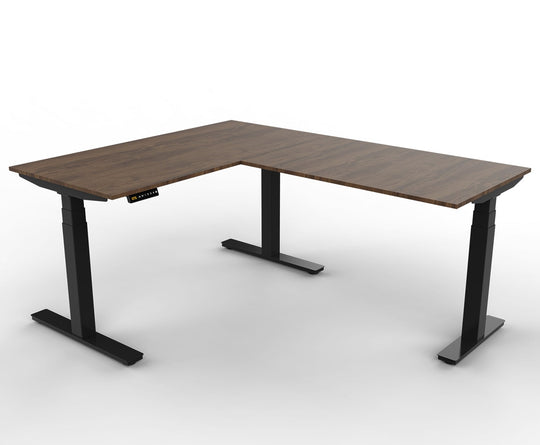 Bureau assis-debout d'angle motorisé CORNERDESK, personnalisable avec plateau éco-responsable_4