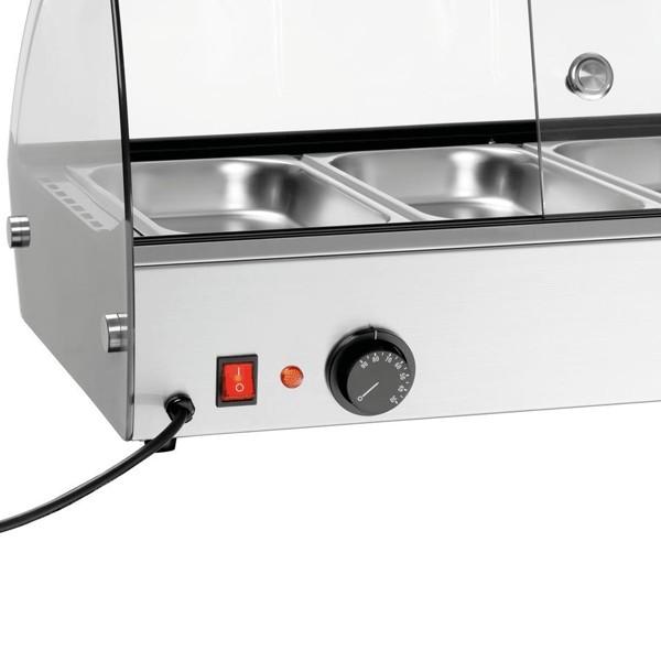 Présentoir chauffant professionnel R4 - 4 x GN 1/3 - 46 L | Bartscher_4