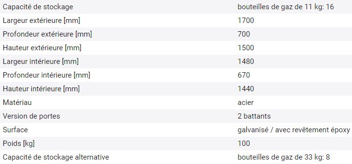 259069W - Armoire pour bouteilles de gaz LB 8 - Extérieur, acier galvanisé, stockage sécurisé_4