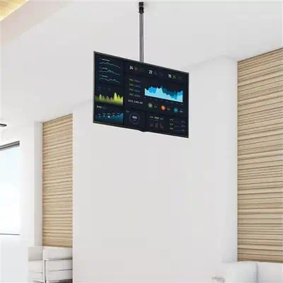 Support TV pour Plafond - Support Universel pour àÉcran Unique avec Mt Télescopique Réglable - Incli_4