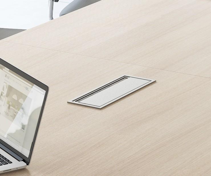 Table de réunion Yan - MDD - Oui, Blanc Pastel, Anthracite, 280_4