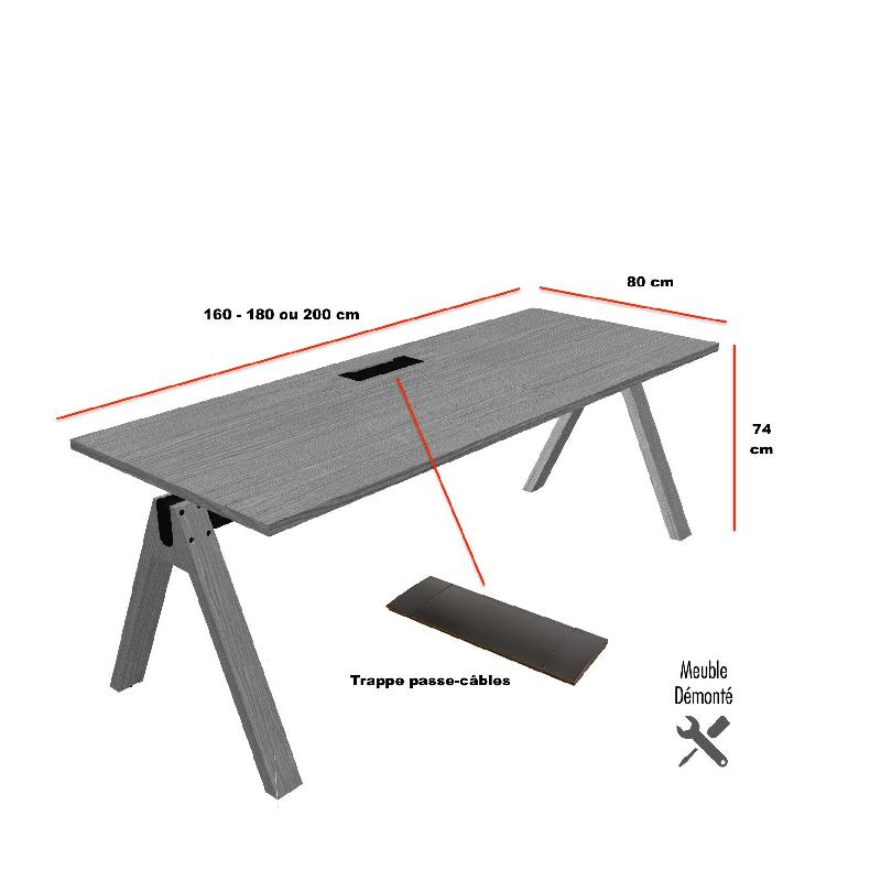 Bureau individuel Viga - MDD - Oui, Placage chêne naturel_5