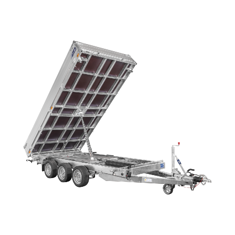 Remorque Tri-benne SARIS HD - 406 x 204 - PTAC : 3500 kg - 3 Essieux - Freinée - Pompe Électrique Référence - K3 406 204 3500 3B HD E_4