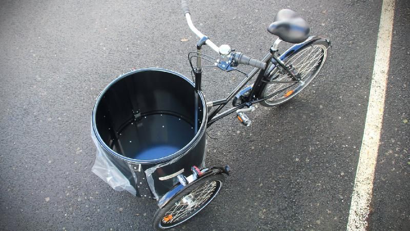 Triporteur Nihola Low Single (musculaire) - maniable et compact avec malle cylindrique_4