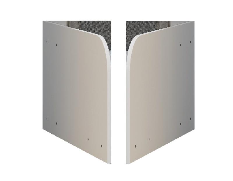 Armoire lit escamotable Vertigo Sofa - façade blanc brillant - canapé rouge 160x200 cm avec accoudoirs_4