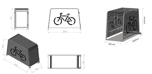 Consigne à vélo individuelle robuste, modulaire et élégant, conçue pour les cyclistes urbains - Citybox_4