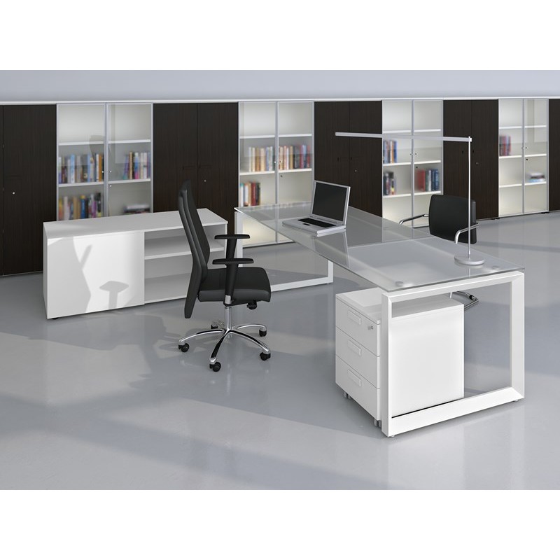 Table bureau de direction avec ou sans retour - Réf 5ème ELEMENT01 - LAS, dimensions modulables et nombreux rangements_4