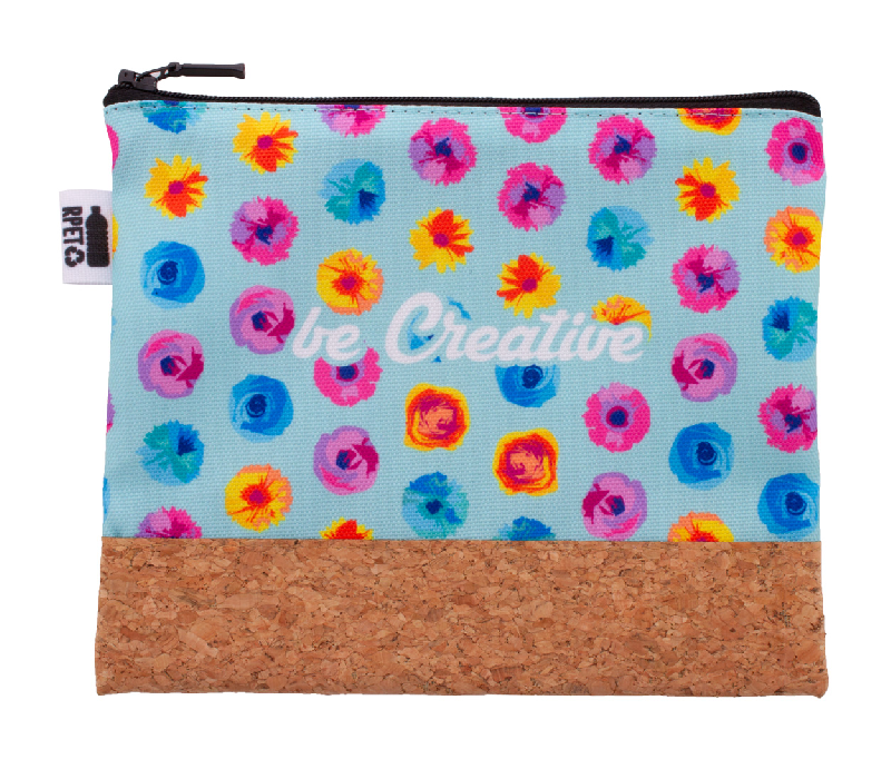 Trousse de maquillage personnalisée - polyester RPET 600D et liège naturel - impression sublimation_4
