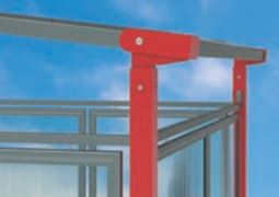 Abri vélos classique bicolore MILAN - style moderne et toiture coupe-vent_4