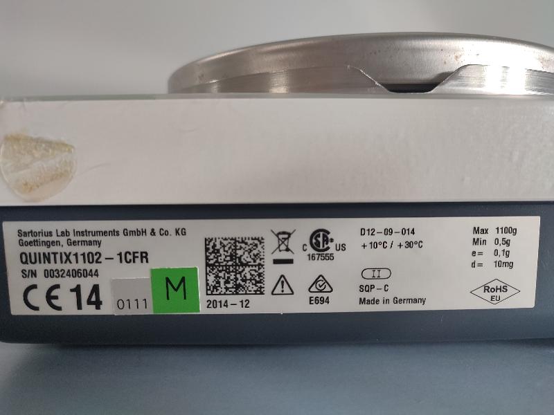 Balance de précision SARTORIUS QUINTIX 1102 1CFR  1100g / 0,01g_4