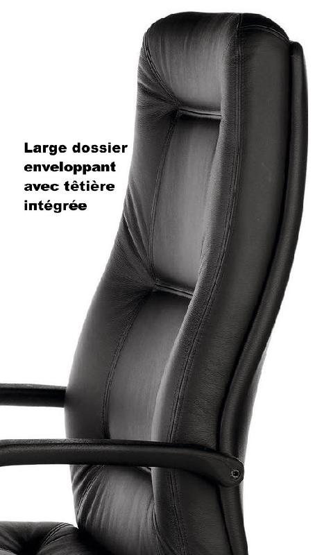 Fauteuil Directionnel en cuir Max 2 - Sitek - cuir noir_4