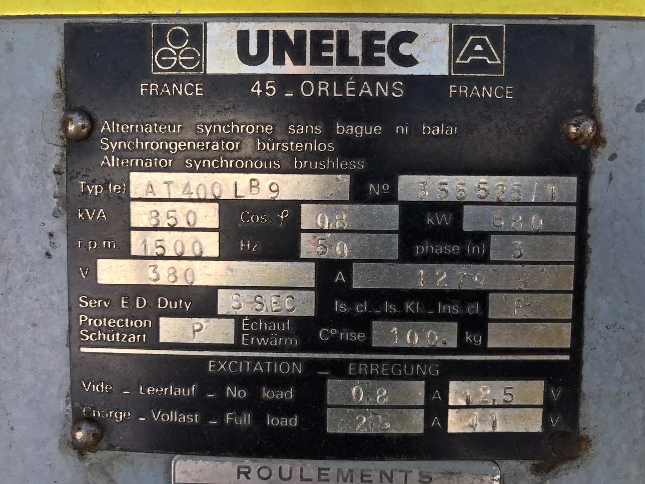 Groupe électrogène d'occasion - SSCM - 850 KVA_4