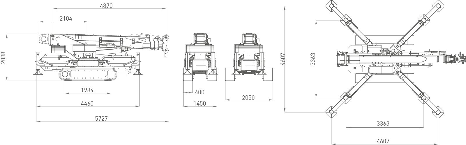 SPX1280, grue polyvalente avec capacité de levage et mobilité
