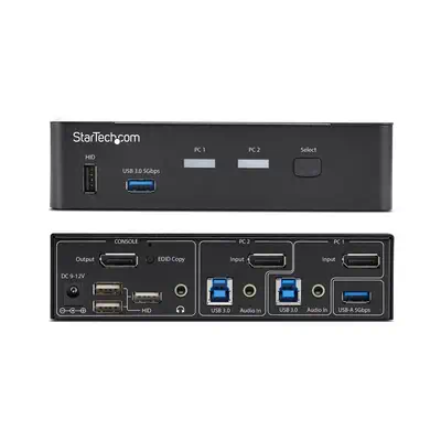 Switch KVM DisplayPort 2 Ports, 4K 60 Hz, DP 1.2, Gestion EDID, Hub USB 3.0 2 Ports, 4 Ports USB HID_4