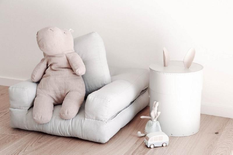 Fauteuil futon convertible Mini Cube - Couleur naturel - Matelas de 60x135 cm - 7 coloris disponibles_4