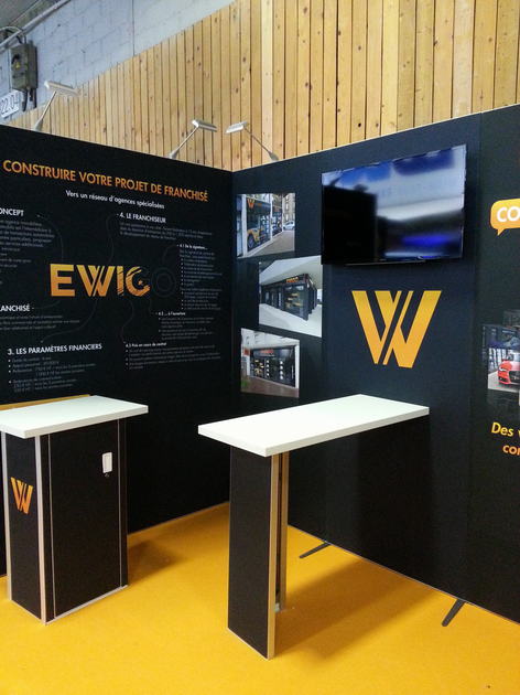 Stand modulaire pour surface de 9 à 36m2, avec cadre aluminium et tissu tendu_4