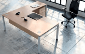 Bureau de direction contemporain avec un piétement métal arche - Astro - Buronomic_4