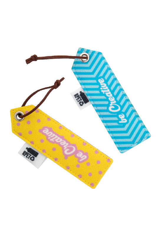 Marque-page personnalisable en feutre RPET - impression couleur et cordon en cuir PU_4