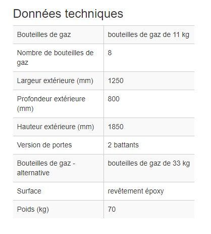 137123W - Armoire pour bouteilles de gaz GF 8.18 - stockage sécurisé extérieur, 6x33kg_4