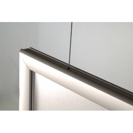 8070 - Cadre porte-affiche LED double face suspendu A4 - Afix Diffusion_4