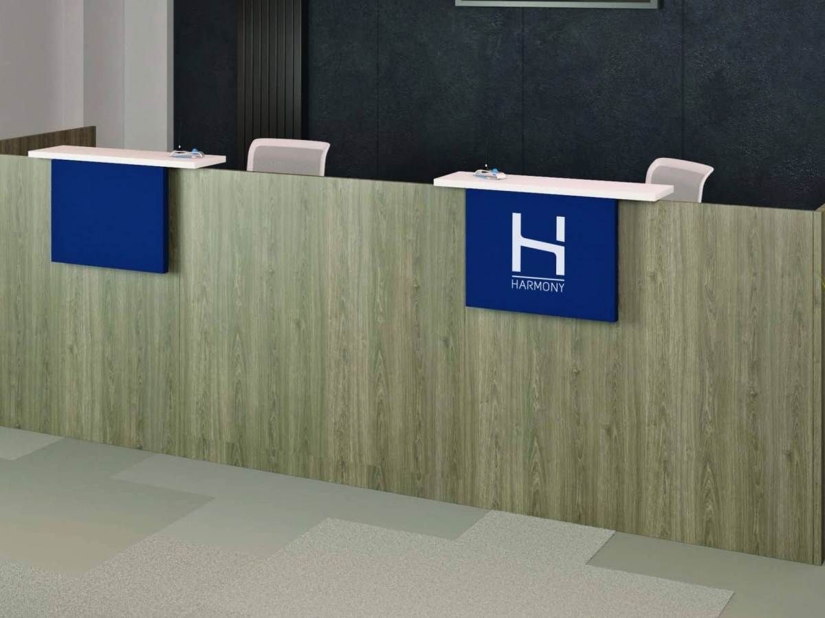 Banque d'accueil moderne et lumineuse - IMAGE avec personnalisation et design contemporain_4