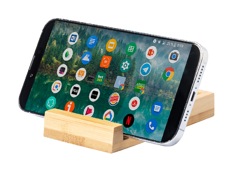 Bloc-notes support mobile en bambou avec 200 feuilles en papier kraft recyclé - Couleur naturelle_4