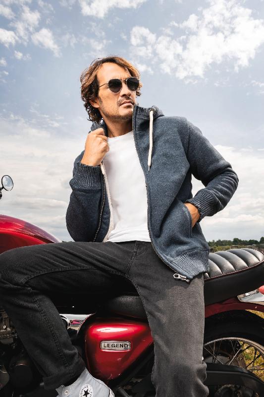 Veste vintage molleton doublée sherpa homme - Réf: KV2312 - Kariban - Aspect vieilli et look unique_4