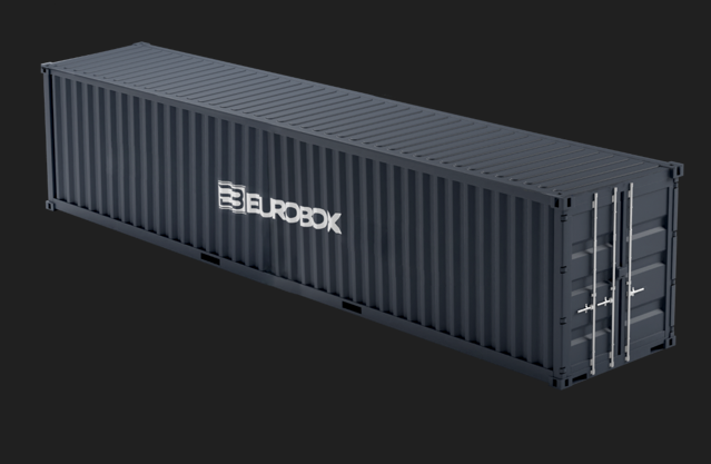 Container maritime 40 pieds - Structure en acier corten - Capacité de chargement considérable_4