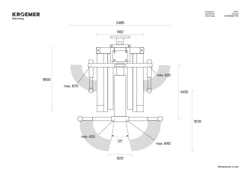 Pont élévateur 1 colonne alimenté par batterie « Dordogne » KROEMER ? SP50_4