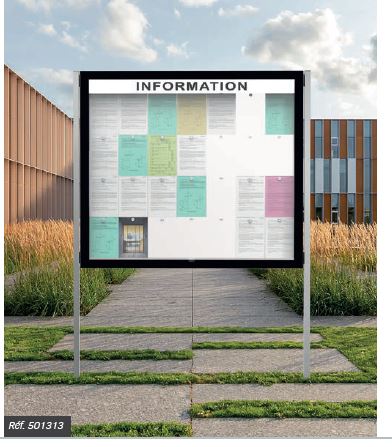 Vitrine d'extérieur contemporaine EDGE - Finitions haut de gamme - Épaisseur 54 et 80mm - Idéale pour hall d'hôtel, bâtiment administratif_4