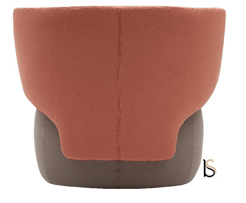 Sofa 1 place Basel - Softline - Felt Rose tendre 642_5